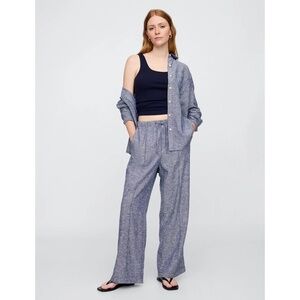 Gap Wide-Leg Linen Pants with Washwell